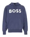 Hugo Boss Boss Sullivan Logo Hoodie In Blue