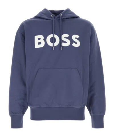 HUGO BOSS BOSS HUGO BOSS LOGO PRINTED DRAWSTRING HOODIE