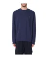 Shop Hugo Boss Logo-patch Cotton Sweatshirt In Blue