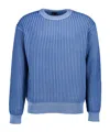 Hugo Boss Long-sleeved Sweater In Blue