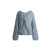 Hugo Boss Reversible Sweater In An Oversized Fit In Gray