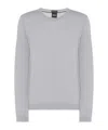 Hugo Boss Long-sleeved Sweater In Gray
