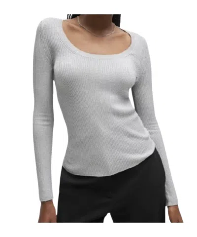 Hugo Boss Long-sleeved Sweater In Gray