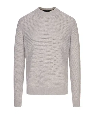 Hugo Boss Long-sleeved Sweater In Gray