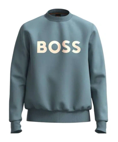Hugo Boss Long-sleeved Sweater In Gray