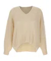 Hugo Boss Long-sleeved Sweater In Neutral