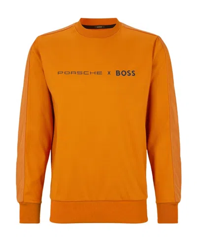 Hugo Boss Long-sleeved Sweater In Orange