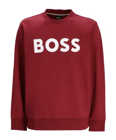Hugo Boss Long-sleeved Sweater In Red