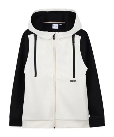 Hugo Boss Long-sleeved Sweatshirt And Shorts Two-pack In White