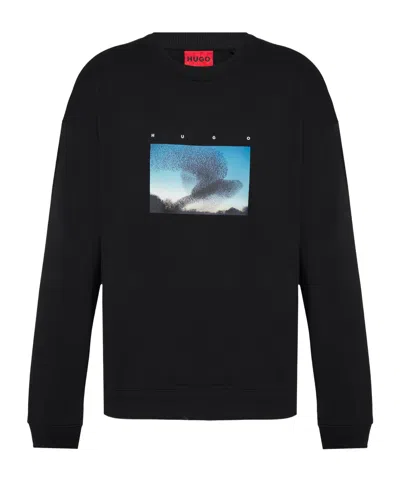 Hugo Boss Long-sleeved Sweatshirt In Black