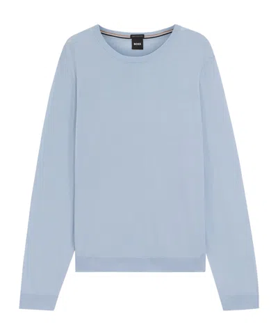 Hugo Boss Long-sleeved Sweatshirt In Blue