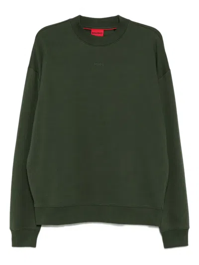 Hugo Boss Long-sleeved Sweatshirt In Green