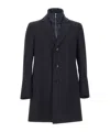 Hugo Boss Boss Boss Black Coat With Inner Vest In Black