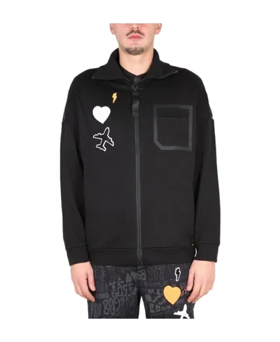 HUGO BOSS BOSS HUGO BOSS PATCH EMBELLISHED RELAXED FIT SWEATSHIRT