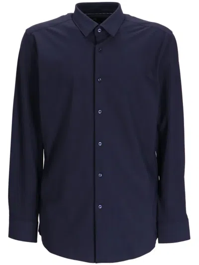 Hugo Boss Long-sleeves Button-up Shirt In Blue