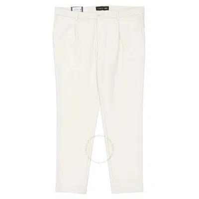 Hugo Boss Long Straight-leg Cotton Pants In White