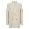 Hugo Boss Longline Relaxed-fit Jacket In A Slub Cotton Blend In Multi