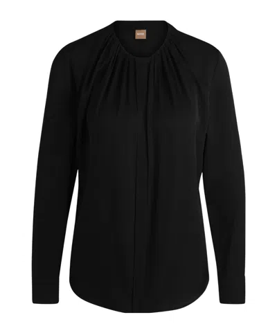 Hugo Boss Longsleeve Blouse In Black