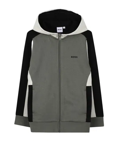 Hugo Boss Longsleeve Casual Coat In Gray
