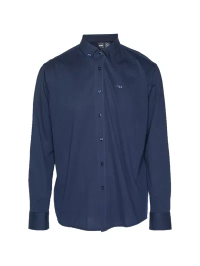 Pre-owned Hugo Boss Long-sleeve Shirt In Blue