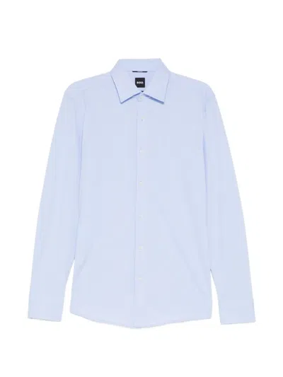 Hugo Boss Long-sleeve Shirt In Blue
