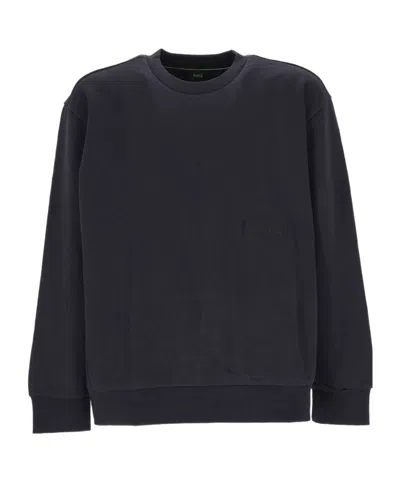 Hugo Boss Long-sleeve Sweatshirt In Black
