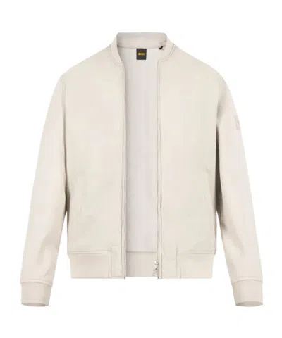 Hugo Boss Long-sleeved Casual Jacket In Neutral