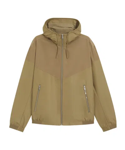 Hugo Boss Long-sleeved Hooded Jacket In Brown