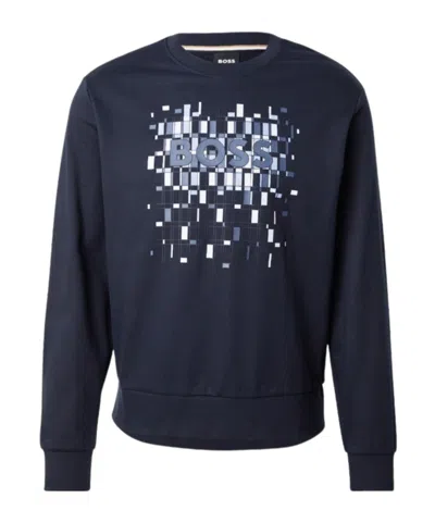 Hugo Boss Long-sleeved Sweatshirt In Black