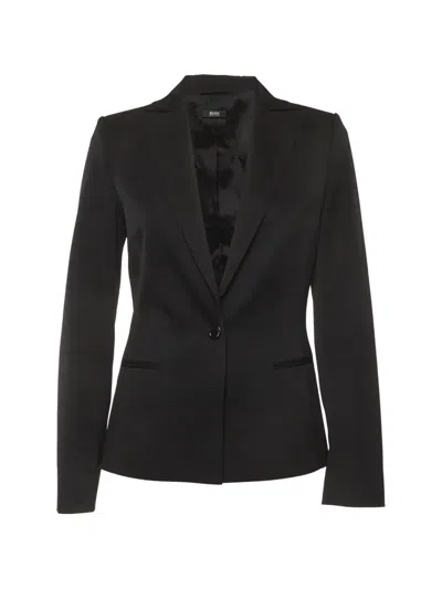 Pre-owned Hugo Boss Long-sleeves Blazer In Black