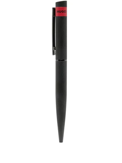Hugo Boss Loop Diamond Ballpoint Pen In Black