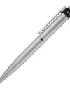 Hugo Boss Loop Textured Metal Ballpoint Pen In Silver