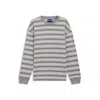 Hugo Boss Loose-fit Cotton T-shirt With Horizontal Stripes In Gray