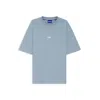 Hugo Boss Loose-fit T-shirt In Cotton With Rear Logo Artwork In Blue