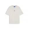 Hugo Boss Loose-fit T-shirt In Cotton With Rear Logo Artwork In White
