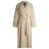 Hugo Boss Loose-fit Trench Coat With Belt In Beige