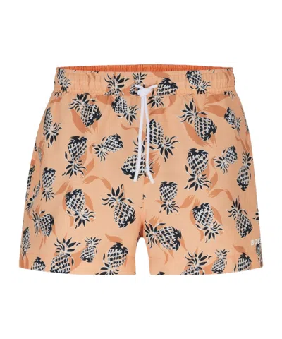 Hugo Boss Loose Waist Shorts In Nude
