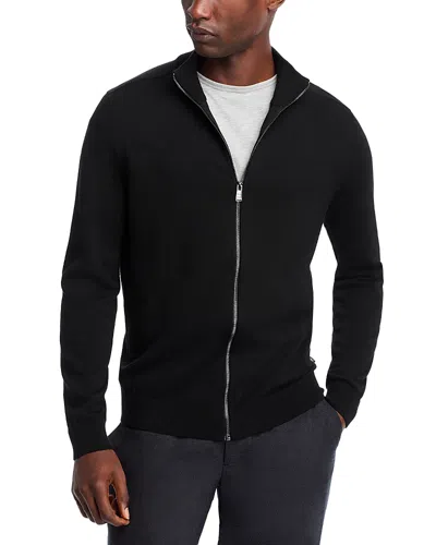 Hugo Boss Lopedro Full Zip Sweater In Black