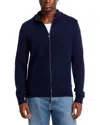 Shop Hugo Boss Lopedro Full Zip Sweater In Dark Blue