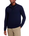 Hugo Boss Lorman Quarter Zip Sweater In Dark Blue