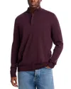 Hugo Boss Lorman Quarter Zip Sweater In Open Red
