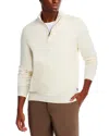 Hugo Boss Lorman Quarter Zip Sweater In Open White