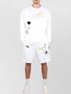 Shop Hugo Boss Lotus Graphic Print Cross-neck Sweatshirt