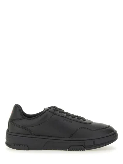 Hugo Boss Low-profile Black Sneakers With Zigzag Detailing