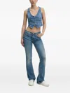 Hugo Boss Low-rise Bootcut Jeans In Blue