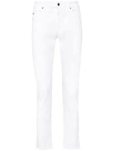 Hugo Boss Low-rise Slim-fit Jeans In White