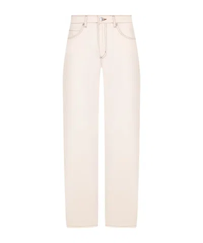 Hugo Boss Low-rise Straight-leg Jeans In White