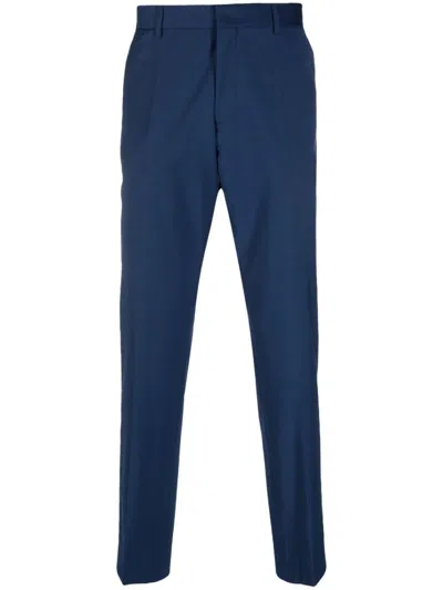 Hugo Boss Low-rise Tailored Trousers In Blue