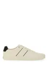 Hugo Boss Low-top Leather Sneakers With Contrasting Stripes In White