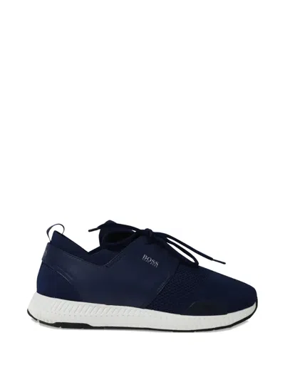 Pre-owned Hugo Boss Low-top Sneakers In Blue